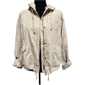 Mine Cream Hooded Cargo Jacket